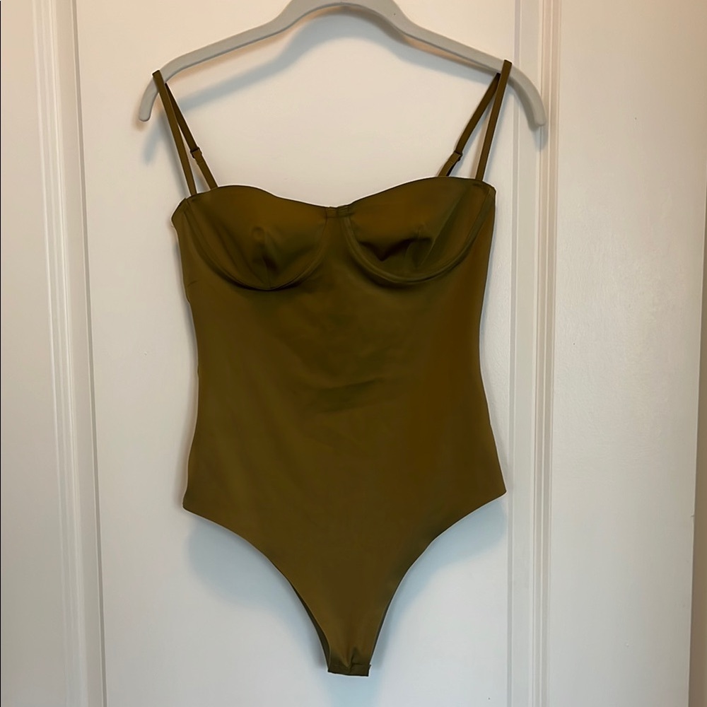 Zara Khaki Green Bodysuit
